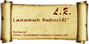Lautenbach Radiszló névjegykártya